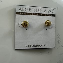 Argento Vivo 18k gold plated earrings 