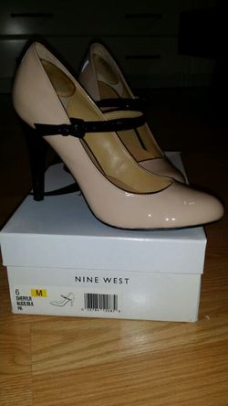 Nine West - Sherylr Nude/Black PA Size 6M