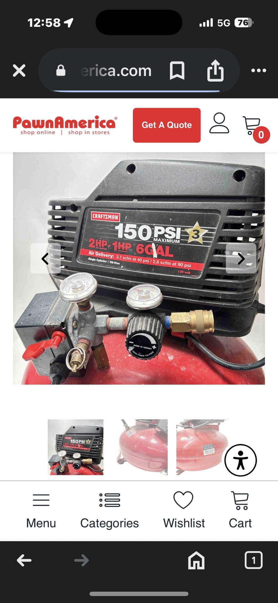 Craftsman Pancake Air Compressor