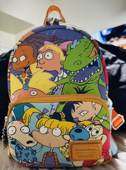 Loungefly Nickelodeon 90s Color Block Mini Backpack