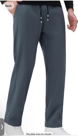 Dark gray Xl size Men's Athletic Casual Sweatpants, Straight Leg Drawstring Pants, Lightweight Joggers for Sports and Leisure