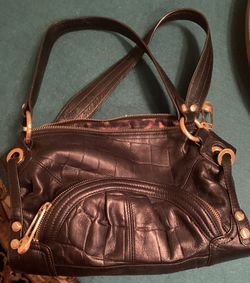 B Makowsky Black Leather Purse