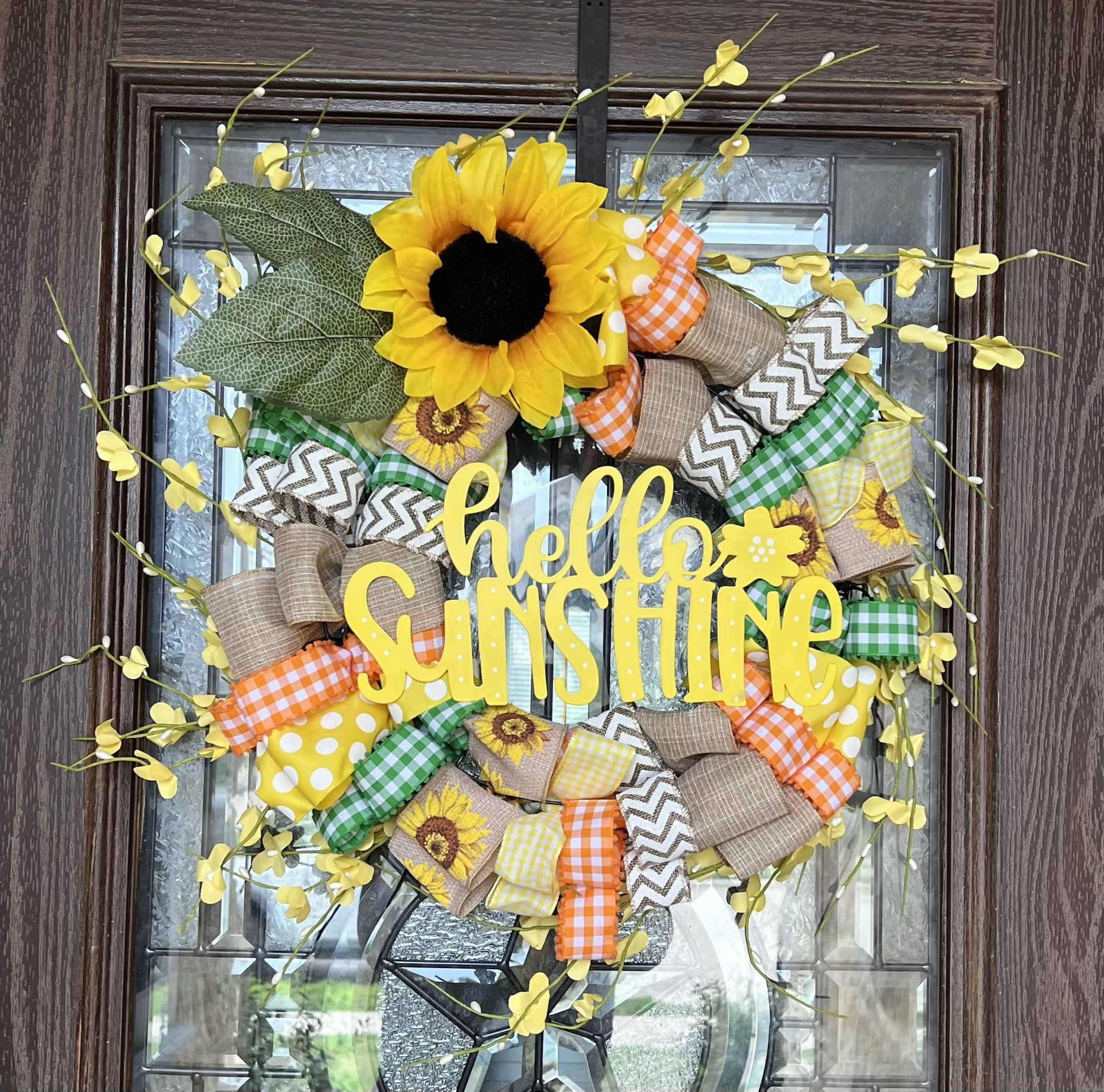 Door Wreath “ Hello sunshine”