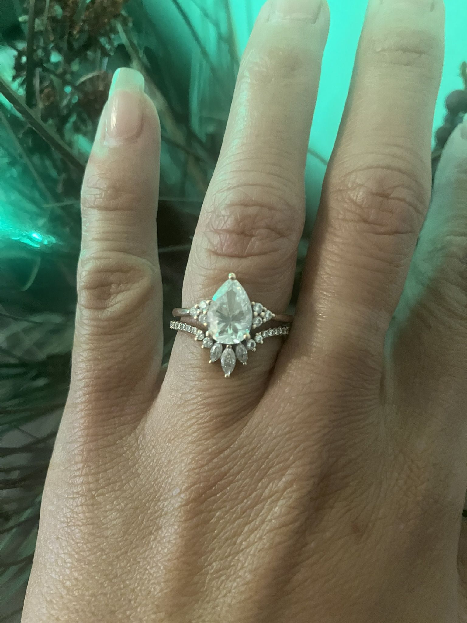 Moissanite 14k Rose Gold Engagement/Wedding Ring