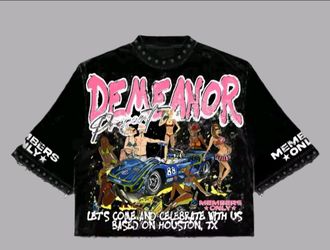 Womens Harajuku Klein Stone Embroidery Crop Tees Y2k Gothic Graphic Men Hip Hop Print Long Sleeves T