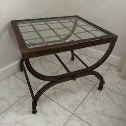 Glass Top Side Table