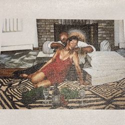 “The Massage in Red”  on canvas