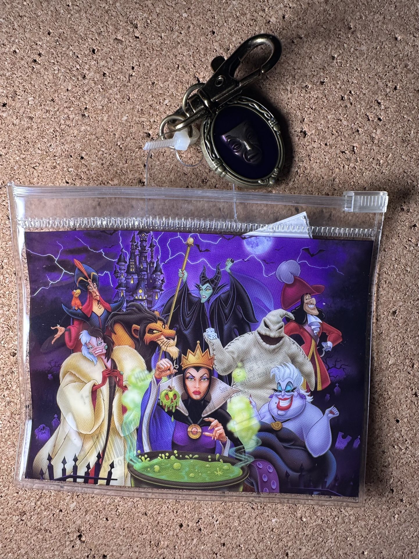 Disney Parks Villains Lanyard ID Pouch Charm NWT