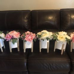 6 Bouquet /  Pink & Yellow 