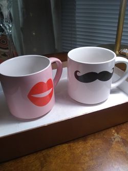 NEW Threshold His and Hers Large Coffee Mugs