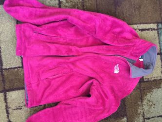 Women's fur north face jacket size L