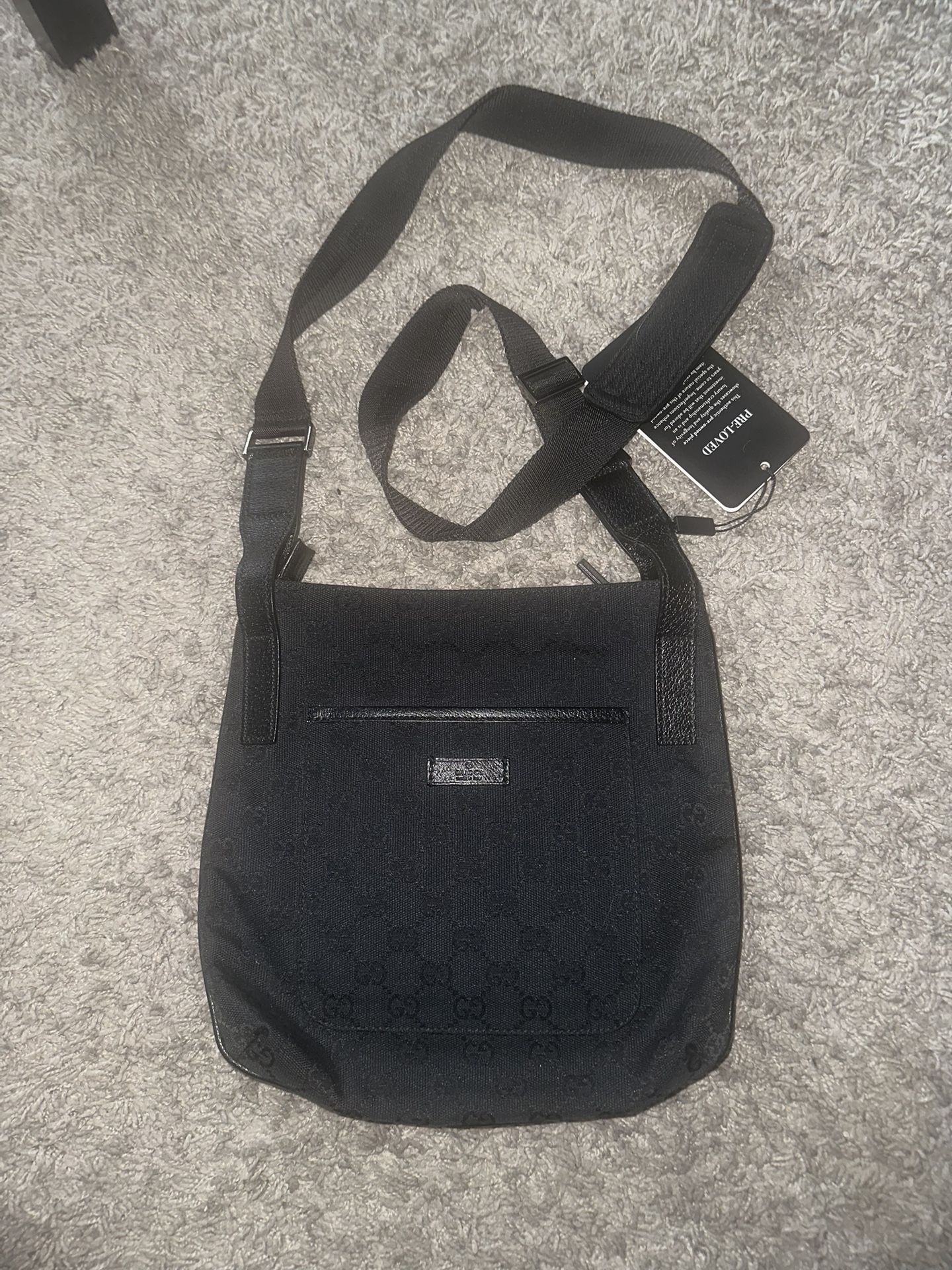 New Black Gucci Messenger Bag