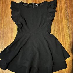 Girls Size L New Black Short Dress