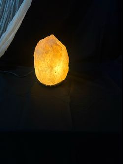 Natural Himalayan Pink Salt Lamp with Wooden Base
