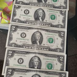 Following  Serial Numbers  2 Dollars 💵  