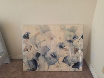 Large Floral Watercolor Canvas Wall Art