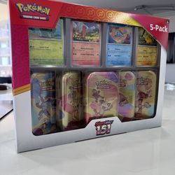 Pokemon 151 5-pack Tin Box