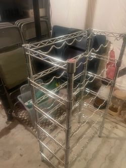 36 bottle metal wine rack