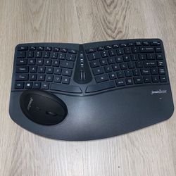 Perixx Wireless Mini Ergonomic Keyboard with Portable Vertical Mouse