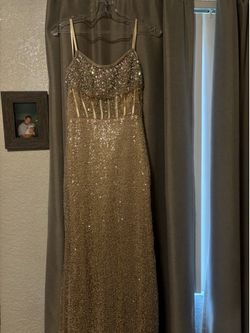 Gold prom dress