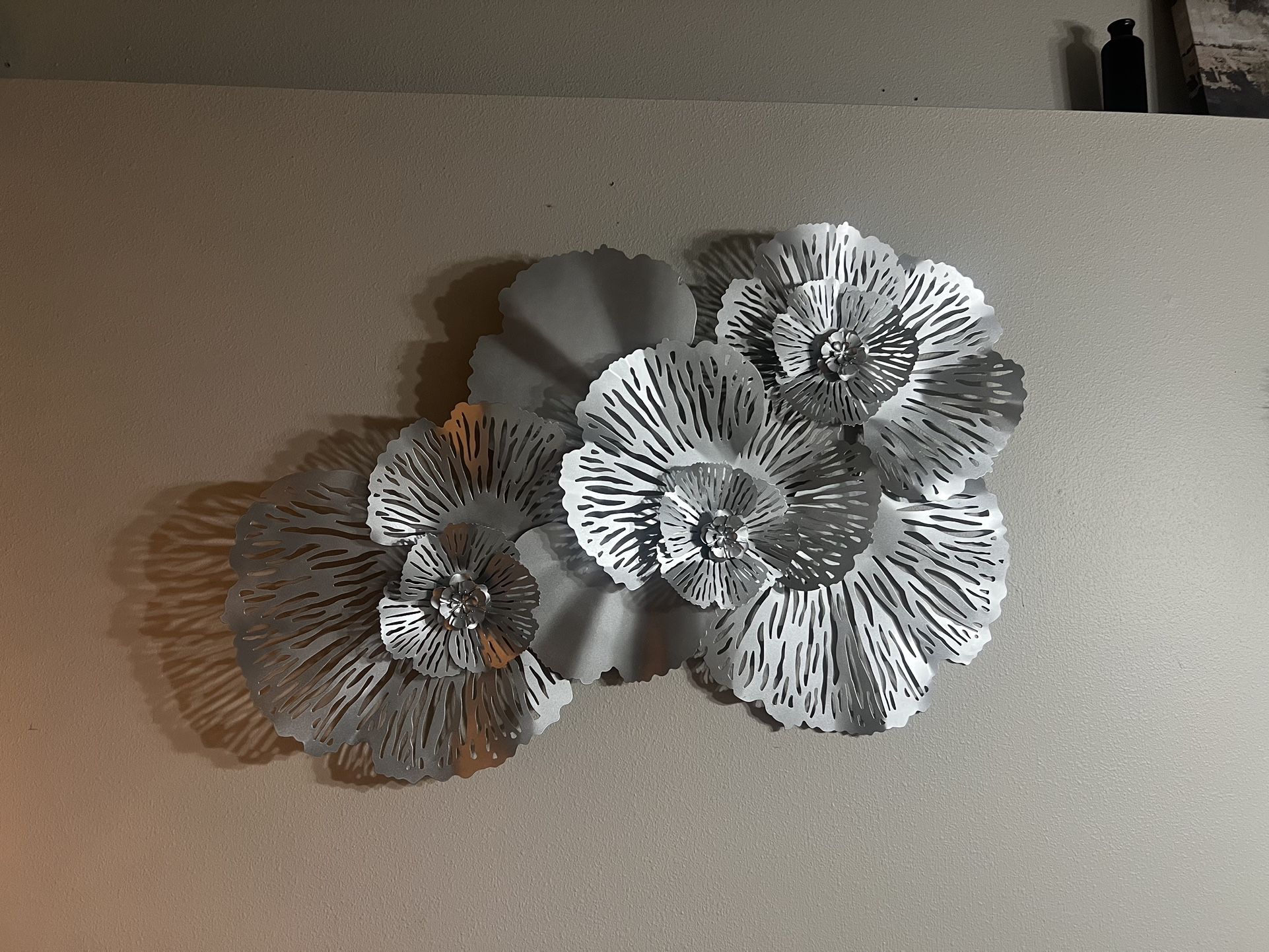 Wall Decor Silver Flower