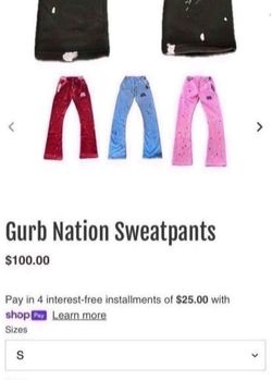 gurbnation sweat pants