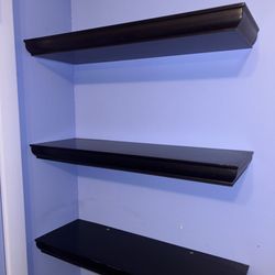 3 Nice Medium Size Mohogany Style Floating Shelves