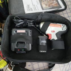 Craftsman Nextec 12 Volt Lithium Ion 3/8 Inch Reversible Drill with Carrying Case 

