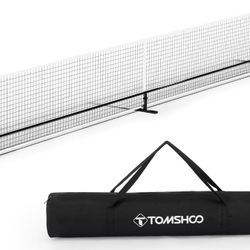 TOMSHOO Portable Pickleball Net - 22 FT USAPA Regulation Full Size with Steady Metal Frame and Strong PE Net, Designed for All Weather, Includes Carry