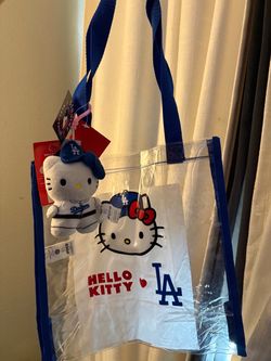 Hello Kitty x LA Dodgers Clear Tote Bag with Plush
