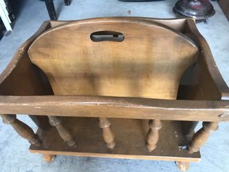 Antique brown wooden rack