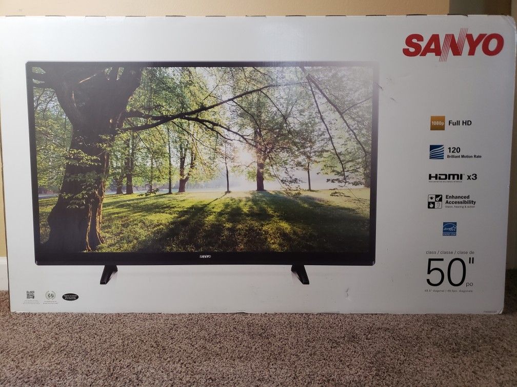 New Sanyo 50" Class 2K (1080P) LED TV (FW50D36F)