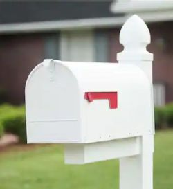 Mount Mailbox Large White NEW 
