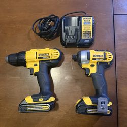 Dealt 20v Max Cordless Drill/driver And Impact Driver Kit.  