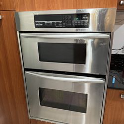 Microwave Over Oven Combo Electric Stainless Steel Clean Kitchen Aid