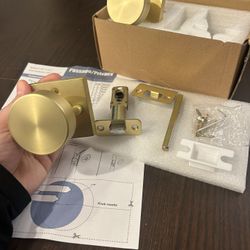 BRAND NEW Haidms Gold Door Knob Interior Privacy, Heavy Duty  Brushed Gold Interior Door Knobs for Bedroom Bathroom, Brushed Brass Door Knob (1 Pack)