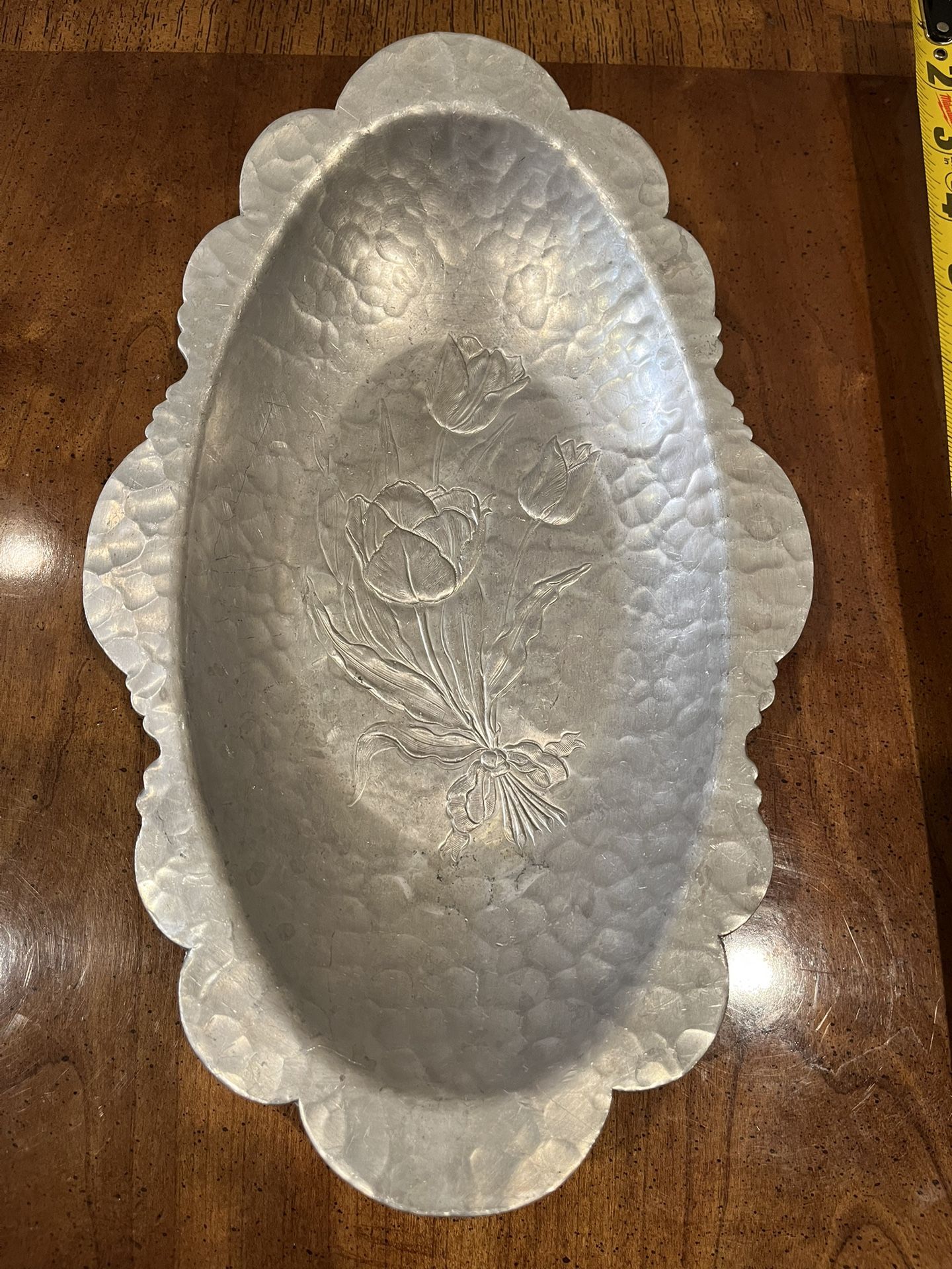 1940’s Aluminum Etched Serving Tray