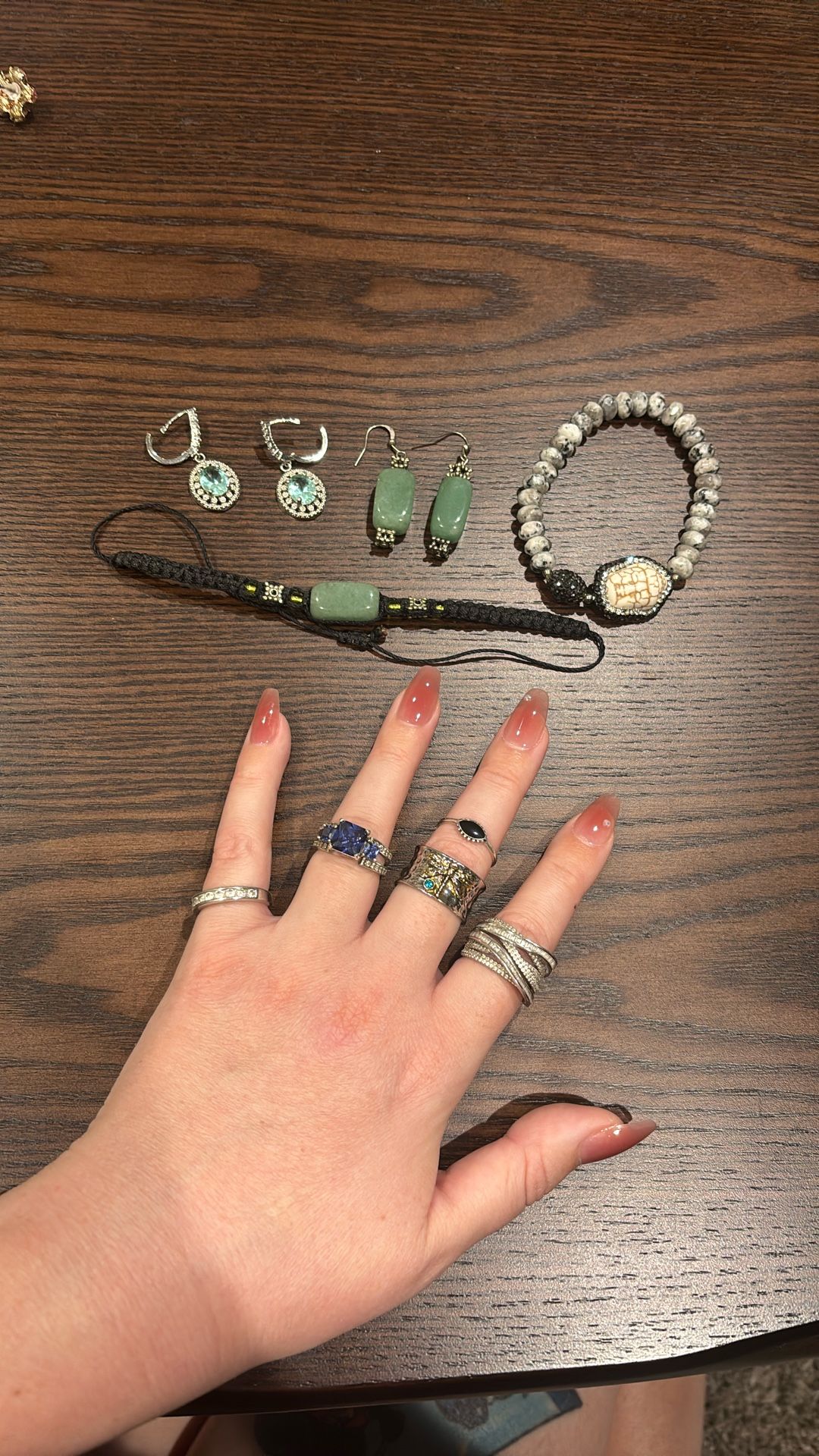 Jewelry Set Silvers And Stones