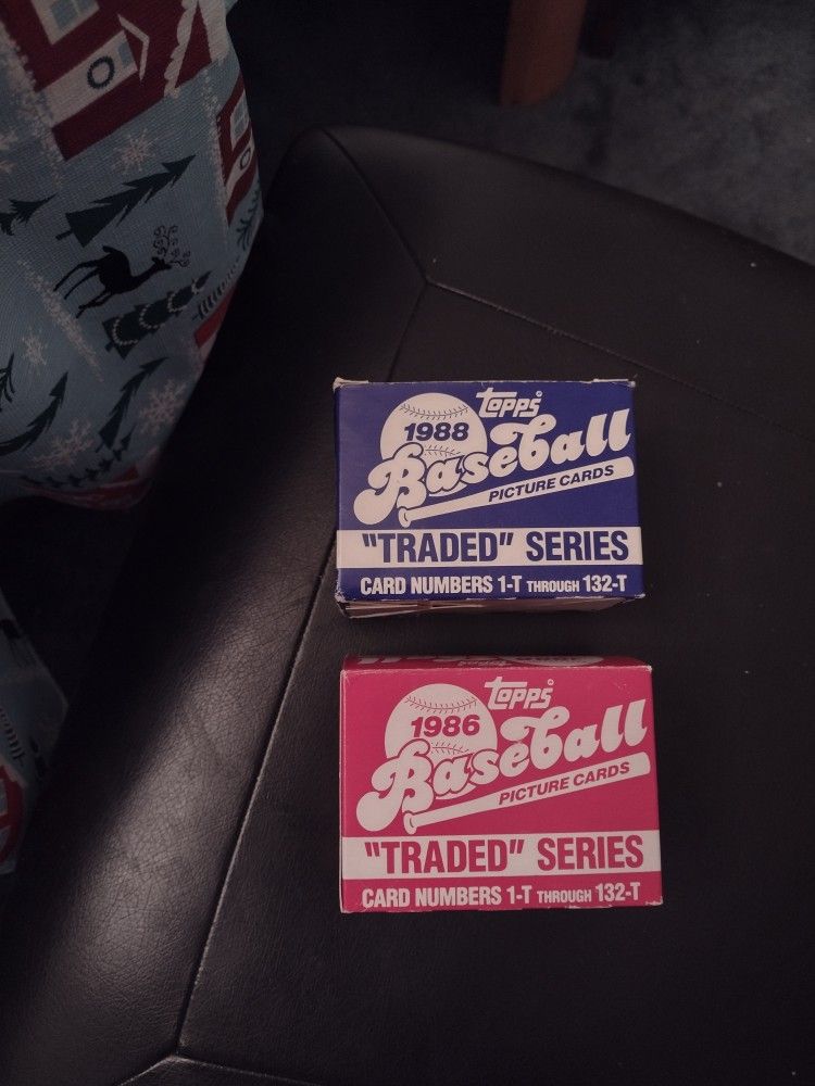 Baseball 1986, 1988 Topps Traded Sets. Cash Porch Pickup Redmond
