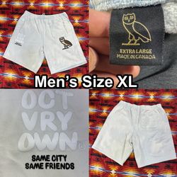 OVO Octobers Very Own Sweat Shorts Mens Sz XL Gray Drawstring Drake Rapper