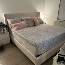 Cream Bed frame 