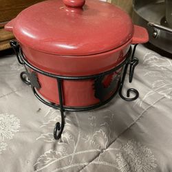 Rooster  Ceramic  Pot 