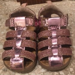 Carter’s Size 4 Girls Sparkly Pink Sandals