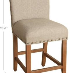 New Home Pop Stools 2 Stools For $125. Nail Head, SOLID Wood. MSRP is $150 EACH! Get 2 Chairs for Less Than 1 Sells For.