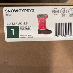 Kamik Snow Boots Kids Girls Pink Size 1 Retail $69