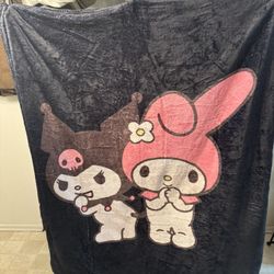 Sanrio Plushies And Blanket 
