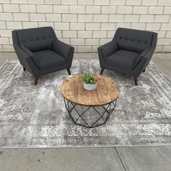 *Free Delivery* Modern Gray Chairs Couch Sofa