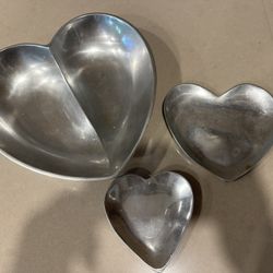 Heart Trays, Set Of 3 