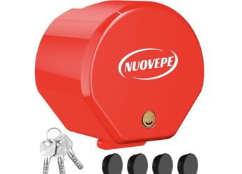 NUOVEPE Heavy Duty Anti Theft Trailer Lock, Universal Fit 1-7/8", 2" And 2-5/16" Couplers, Reinforced Solid Steel Tow Lock For Trailer Tongue, Hitch L