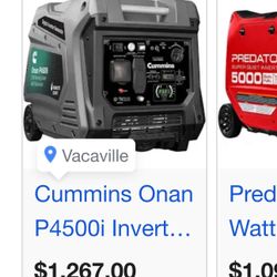 Generator Cummins Onan 4500i Inverter